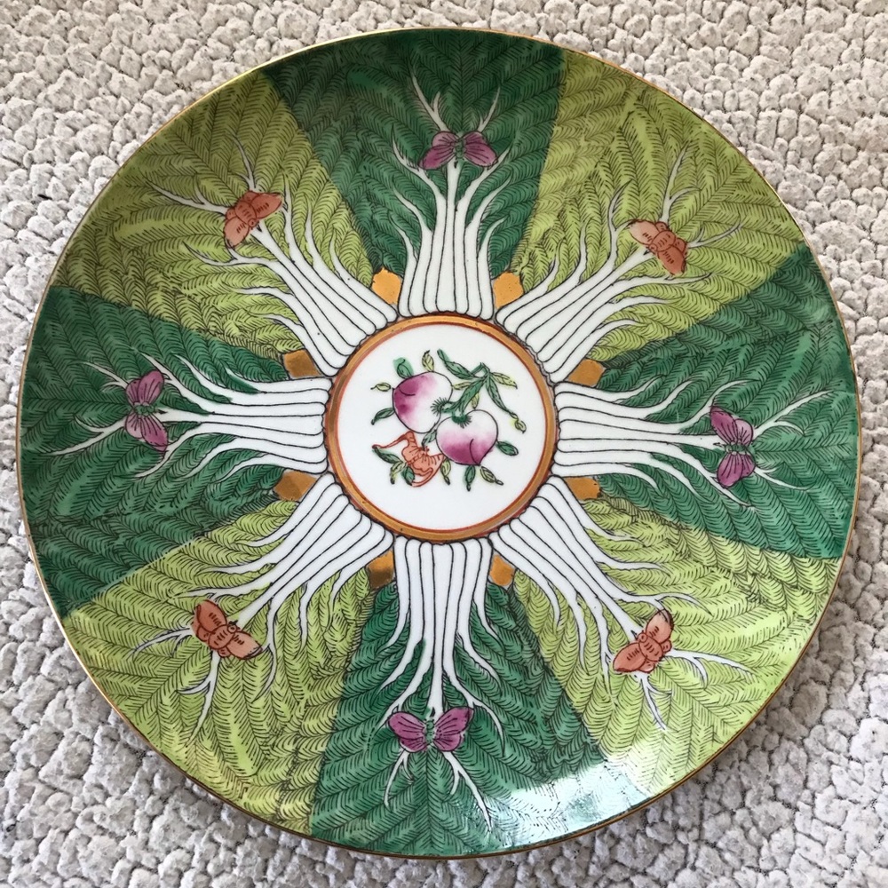 Antique Handcrafted Japanese Plate